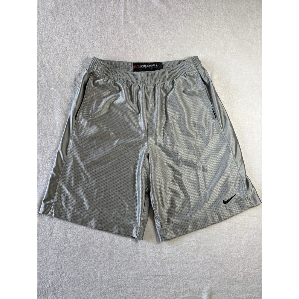 Nike Mens Y2K  90's Mesh Design Dazzle Basketball Shorts Size L  Silky Shiny